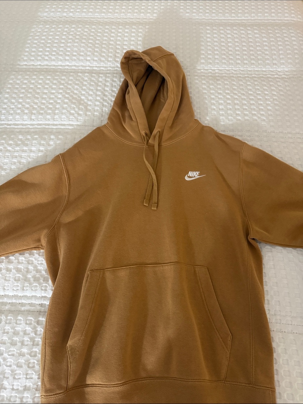 Nike Men's Caramel Brown Crewneck Hoodie